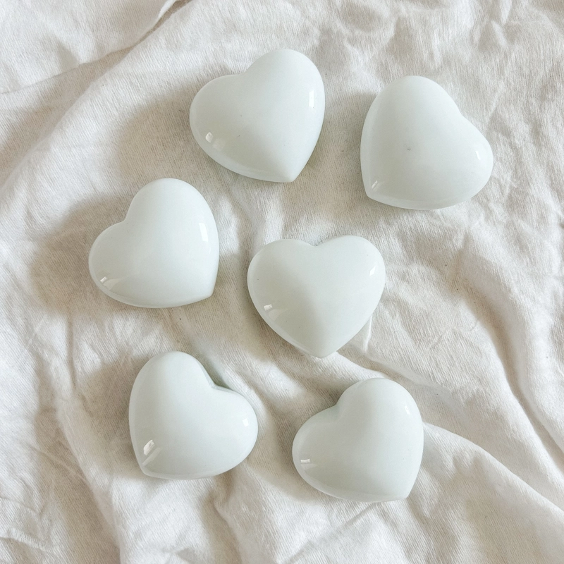 cuore in Agata Bianca